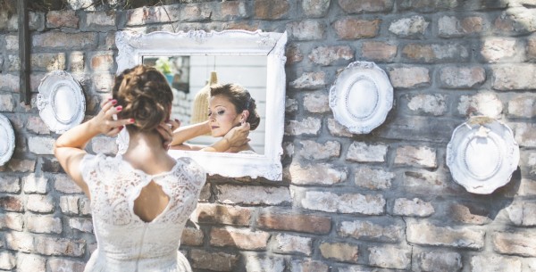 Bride in retro surroundings