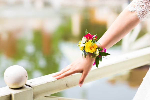 floral bracelet for the bride