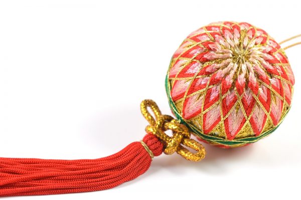 A handicraft ball in traditional Japanese style